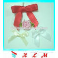 Custom pattern and color polyester pre-made mini satin ribbon bow